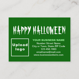 Tarjeta De Recepción Saludo de Halloween de negocios en verde