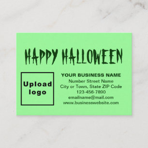 Tarjeta De Recepción Saludo de Halloween de negocios en verde claro