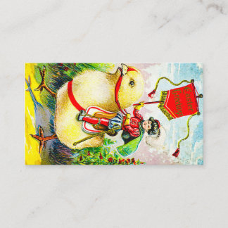 Tarjeta De Recepción Saludos caprichosos de Pascua: Jinete en pollito g