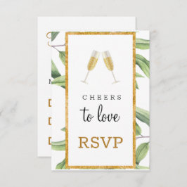 Tarjeta De Recepción Saludos para amar la ducha de novias botánicas RSV