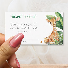 Tarjeta De Recepción Salvajes Un Safari Animales Baby Shower Diaper Raf