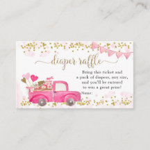 San Valentín Camión corazón Diaper Raffle