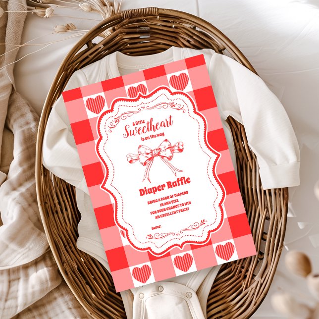 Tarjeta De Recepción San Valentín pequeño querido Chica Diapper Raffle (Subido por el creador)
