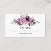 Sangria Purple Mauve Floral RSVP en línea |