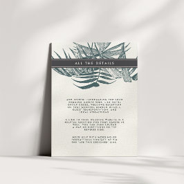 Tarjeta De Recepción Sanibel | Detalles de invitado de Boda tropical