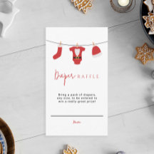 Santa Baby Baby Shower Diaper Raffle Clothesline