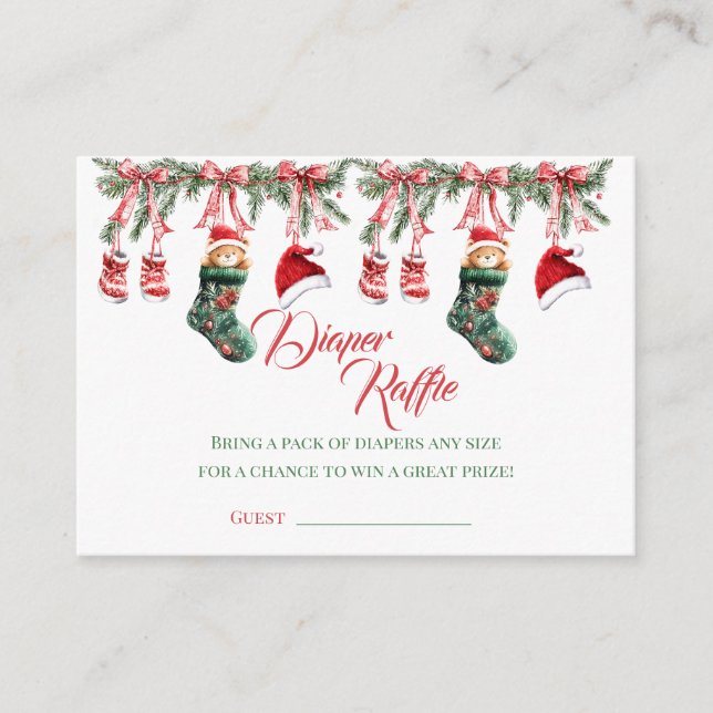 Tarjeta De Recepción Santa Baby Christmas Baby Shower (Anverso)