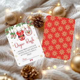 Tarjeta De Recepción Santa Baby Christmas Diaper Raffle Card