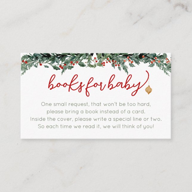 Tarjeta De Recepción Santa Baby Clothesline Books for Baby Cards (Anverso)