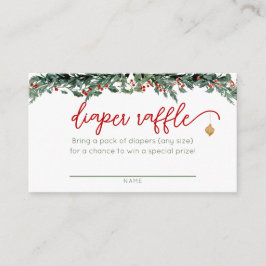 Tarjeta De Recepción Santa Baby Clothesline Diaper Raffle Cards