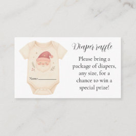 Tarjeta De Recepción Santa Baby Diaper Raffle Card