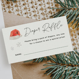 Tarjeta De Recepción Santa Baby Holiday Baby Shower Diaper Raffle