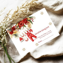 Tarjeta De Recepción Santa Baby Holiday Winter diaper raffle request