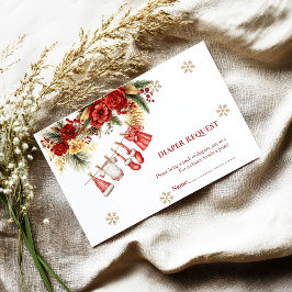Tarjeta De Recepción Santa Baby Holiday Winter diaper raffle request