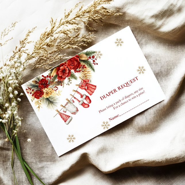 Tarjeta De Recepción Santa Baby Holiday Winter diaper raffle request (Subido por el creador)