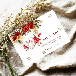 Tarjeta De Recepción Santa Baby Holiday Winter diaper raffle request