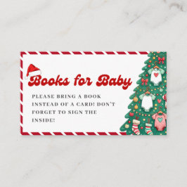 Tarjeta De Recepción Santa Baby Merry Little Books para Baby Shower