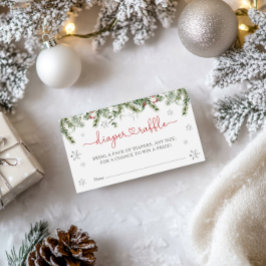 Tarjeta De Recepción Santa Baby Navidades de Invierno Diaper Raffle