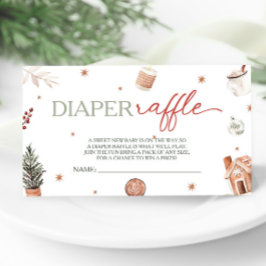 Tarjeta De Recepción Santa Baby Shower Diaper Raffle