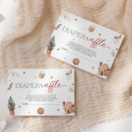 Tarjeta De Recepción Santa Baby Shower Diaper Raffle