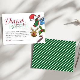 Tarjeta De Recepción Santa Baby Shower Diaper Raffle