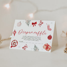 Tarjeta De Recepción Santa Baby Shower Diaper Raffle