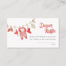 Tarjeta De Recepción Santa Baby Shower Diaper Raffle