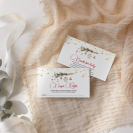 Tarjeta De Recepción Santa Baby Winter baby baby ducha Diaper Raffle Ti