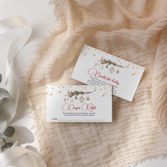 Tarjeta De Recepción Santa Baby Winter baby baby ducha Diaper Raffle Ti (Subido por el creador)