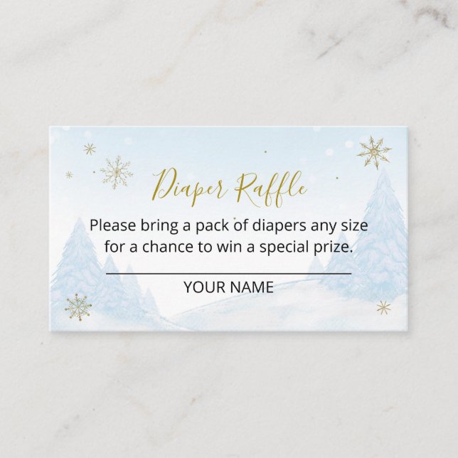 Tarjeta De Recepción Santa Bebé Navidades Baby Diaper Raffle (Anverso)