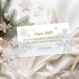 Tarjeta De Recepción Santa Bebé Navidades Baby Diaper Raffle