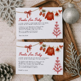 Tarjeta De Recepción Santa Books for Baby Card