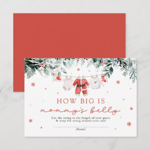 Tarjeta De Recepción Santa Navidades Rojas qué grande es el juego Belly