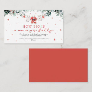 Tarjeta De Recepción Santa Navidades Rojas qué grande es el juego Belly