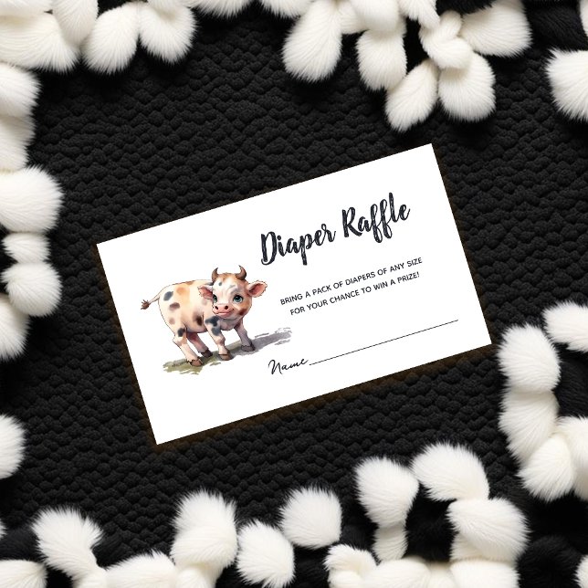 Tarjeta De Recepción Santísima Granja Animal Baby Shower Diaper Raffle (Subido por el creador)