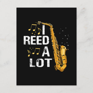 Tarjeta De Recepción Saxofón divertido