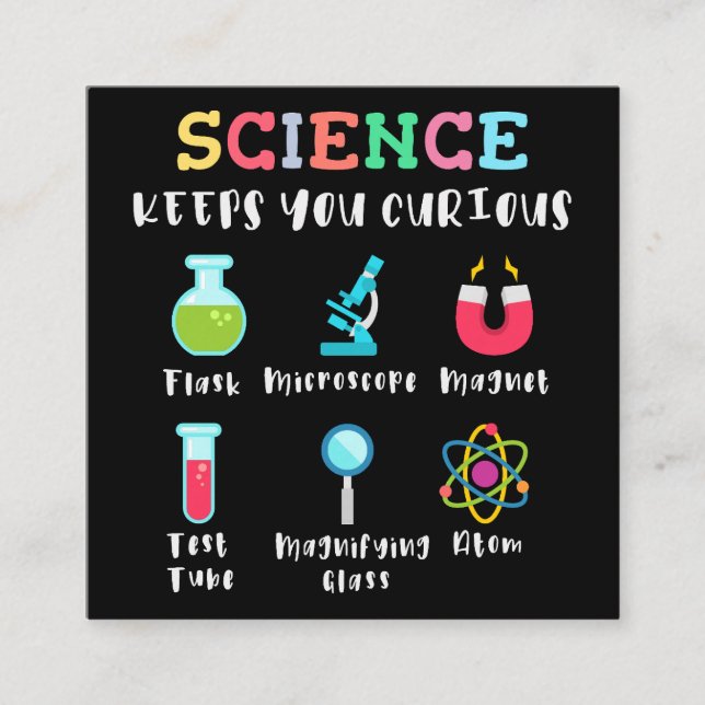 Tarjeta De Recepción Science keeps you curious (Anverso)