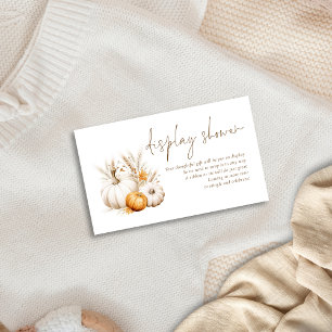 Tarjeta De Recepción Script Boho Pumpkins Mostrar Baby Shower