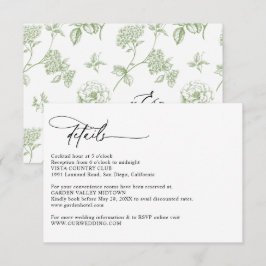 Tarjeta De Recepción Script de Caligrafía Moderna Detalles de Boda Simp