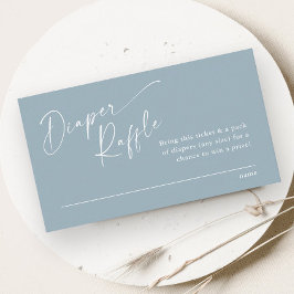 Tarjeta De Recepción Script Diaper Raffle Boys Baby Shower