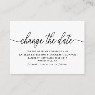 Tarjeta De Recepción Script Simple Cambiar La Fecha