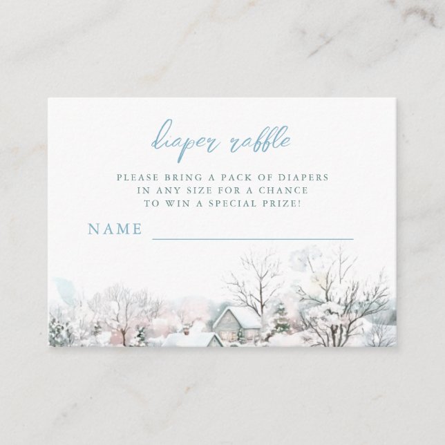 Tarjeta De Recepción Se necesita una cigüeña de pueblo Baby Shower Diap (Anverso)