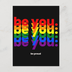 Tarjeta De Recepción Sé tú, sé orgulloso Arcoíris Orgullo LGBTQ Lesbian