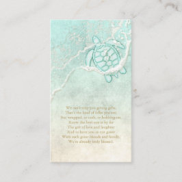 Tarjeta De Recepción Sea Foam Beach Wedding Wishing Well V3 ID837