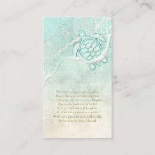 Tarjeta De Recepción Sea Foam Beach Wedding Wishing Well V3 ID837
