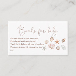 Tarjeta De Recepción Sea Usted Pronto Libros Costeros De Baby Shower Pa