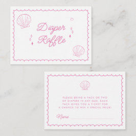 Tarjeta De Recepción Sea You Pronto Dibujó Baby Shower Diaper Raffle