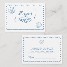 Tarjeta De Recepción Sea You Pronto Dibujó Baby Shower Diaper Raffle