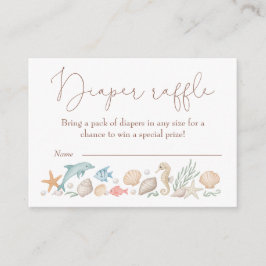 Tarjeta De Recepción Sea You Soon Coastal Baby Shower Diaper Raffle