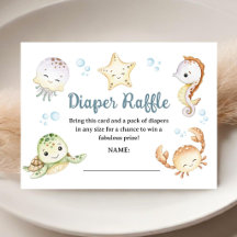 Sea You Soon Ocean Baby Shower Diaper Raffle